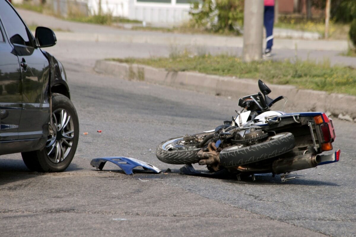 motorcycle accident with helmet